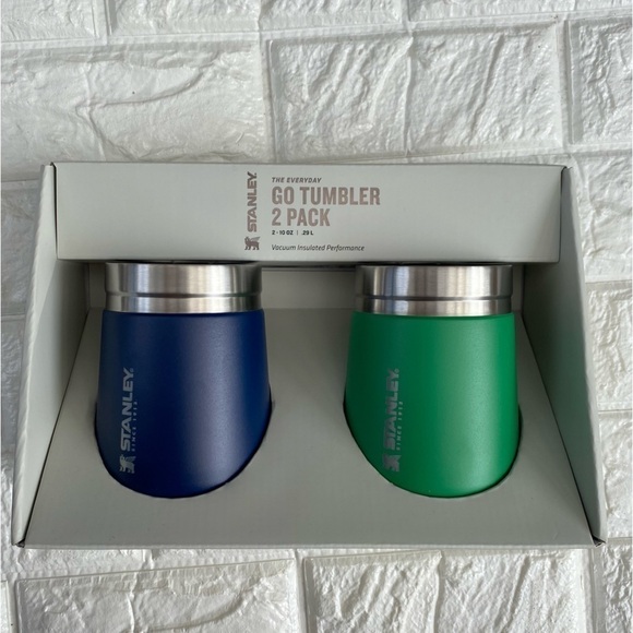 Stanley Go Tumbler 2 Pack Set Green Blue 10oz - Picture 2 of 7